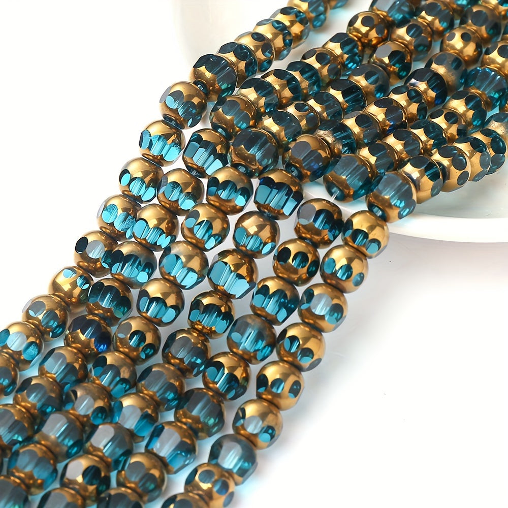 1 Strand About 43pcs 8mm 8-Sided Glass Beads