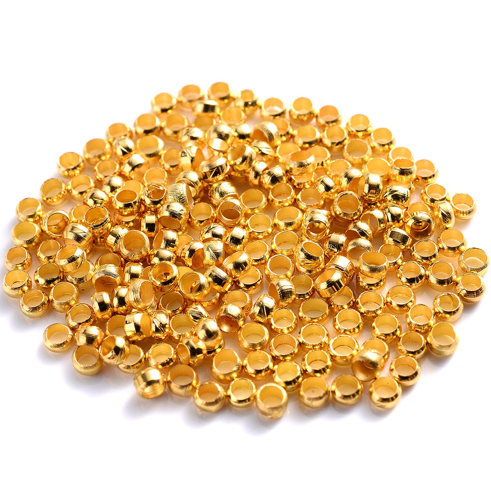 500pcs Copper Ball Crimp End Beads