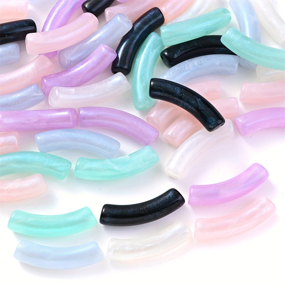 Shiny Elbow Acrylic Beads