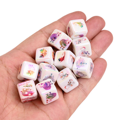 White Square Acrylic Beads