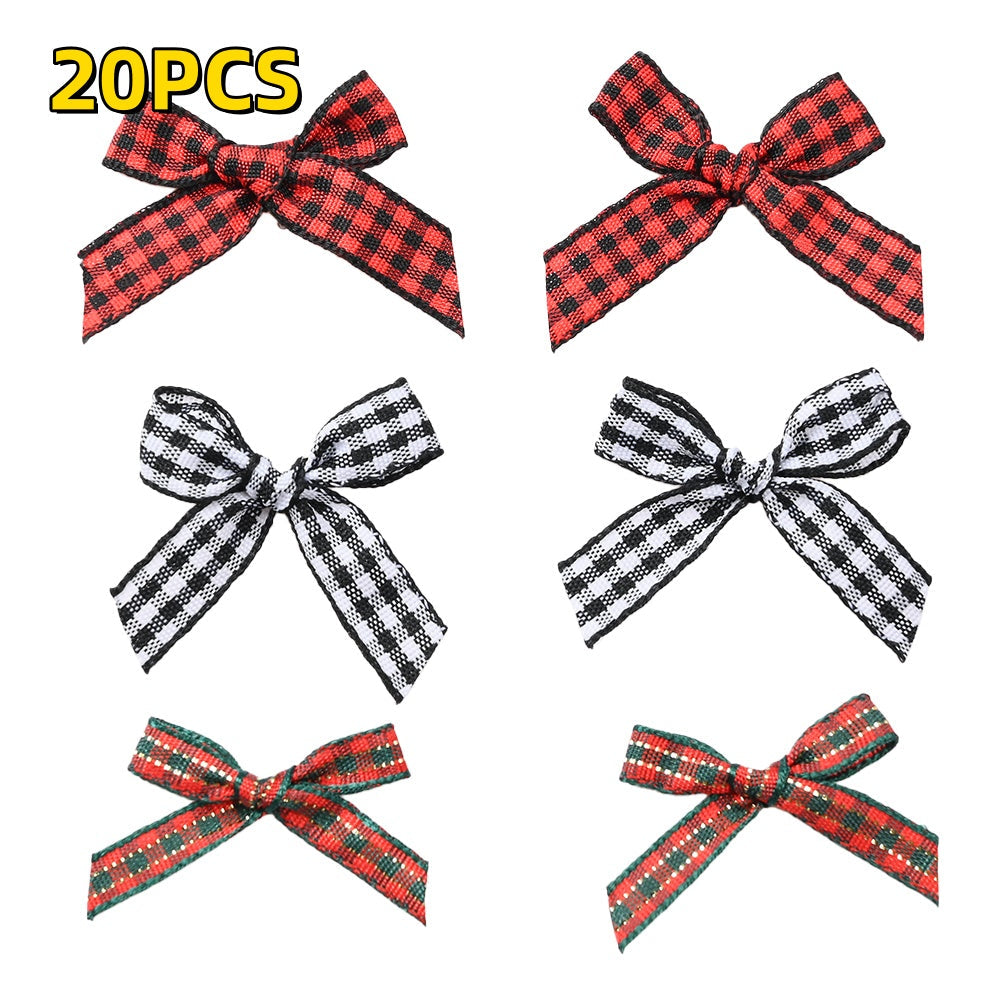 Christmas Plaid Bow Embellishments