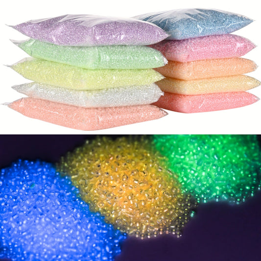 1000-Piece 3 mm 10-Color Luminous Rice Beads