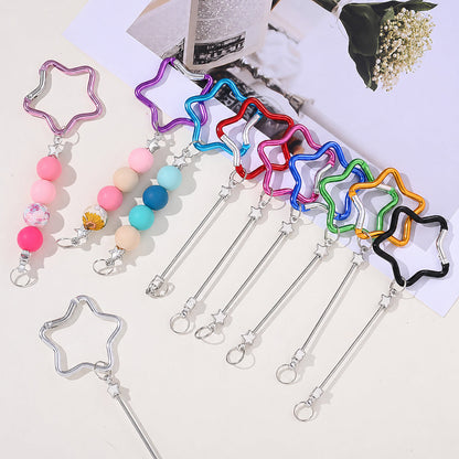 12-Piece Mixed Color Star Keychain Set