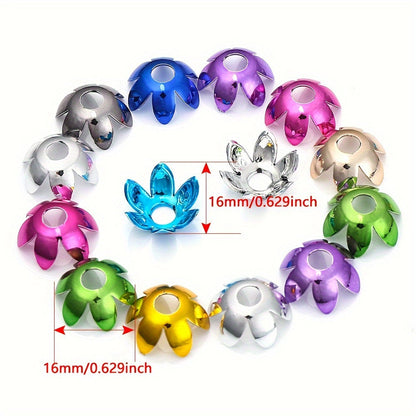 20PCS 16mm Multicolor Lotus Acrylic Bead Set