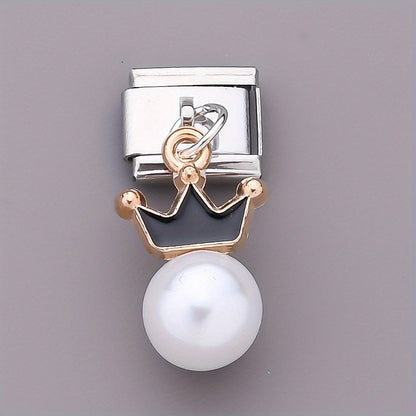 9x10 mm Stainless Steel Crown Modular Charm