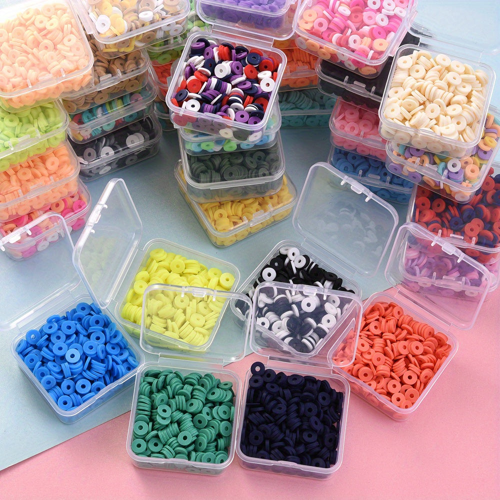350pcs/box 6mm Multicolor Flat Clay Beads