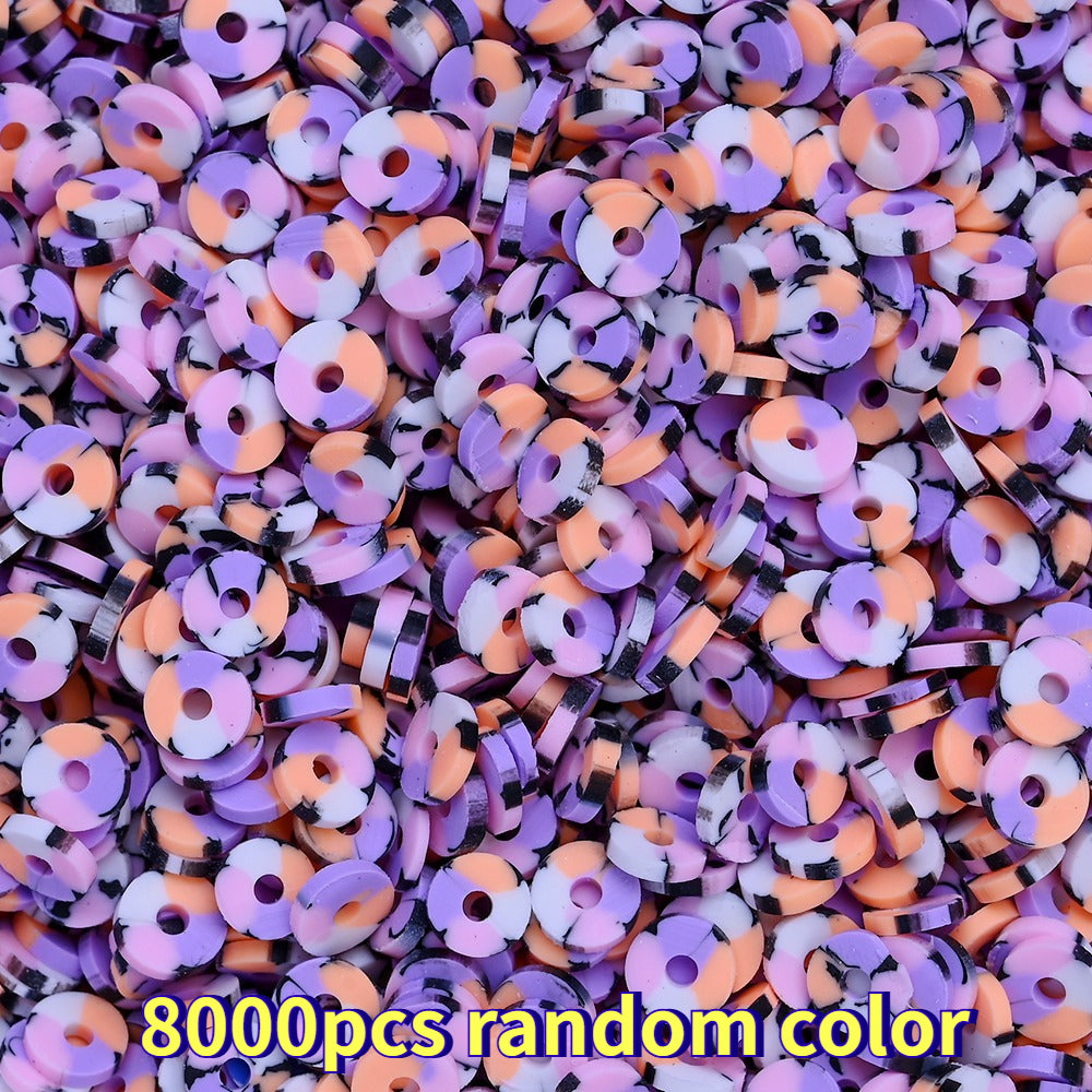 8000-Piece Random Mixed Halloween Polymer Clay Disc Beads