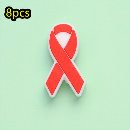 Cancer Awareness Ribbon Focal Beads