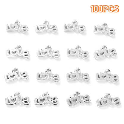 100PCS CCB LOVE Letter Pendant Set