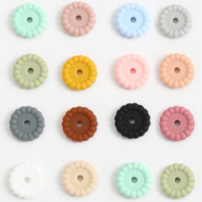 10pcs 12/15mm Silicone Disc Beads