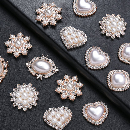 Acrylic Imitation Pearl Rhinestone Flatback Bead Set