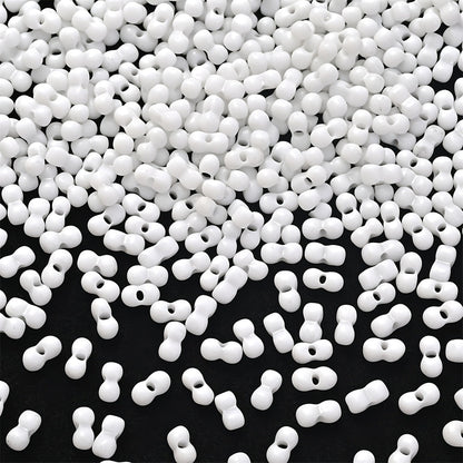 200PCS 3×6mm Mini Colorful Peanut Spacer Beads