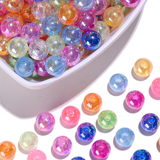 100pcs 8mm AB Color Acrylic Round Beads