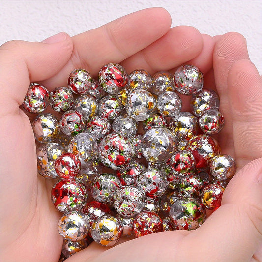 Plated Colored Acrylic Beads