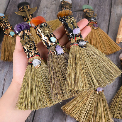 Crystal Broom Pendant Charm