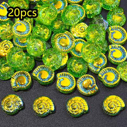 AB Conch Glass Beads