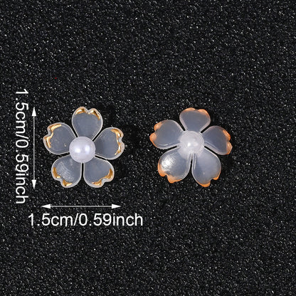 Colorful Cherry Blossom Acrylic Beads