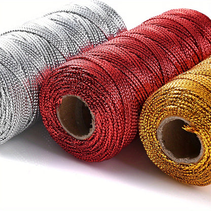 Gold Silver Red Braided Thread