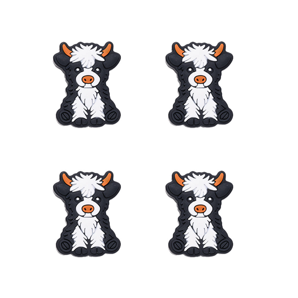 4PCS Farm Animal Silicone Bead Set