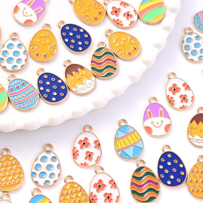 Easter Egg Alloy Pendants