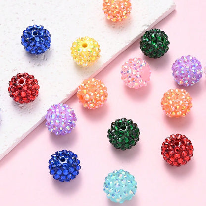 5/10/20/50pcs 14x16mm Mix Color Acrylic Rhinestone Beads