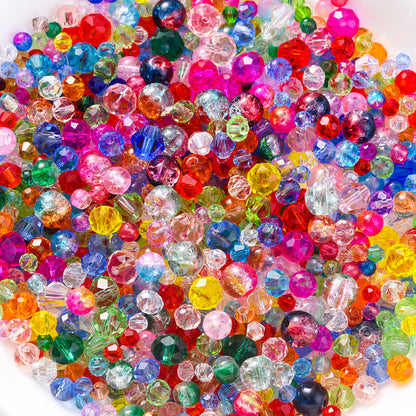 800-Piece Mixed Geometric Gradient Glass Spacer Beads