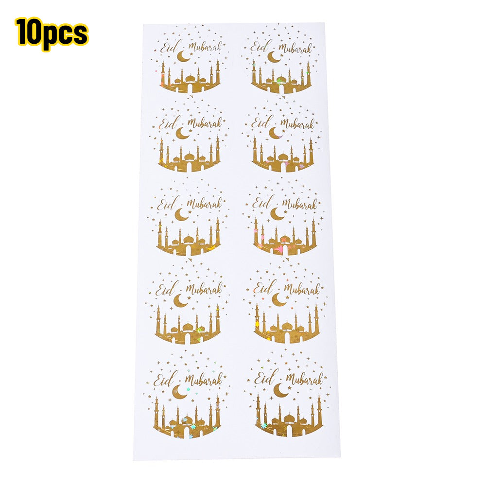 Eid Mubarak Golden Foil Stickers