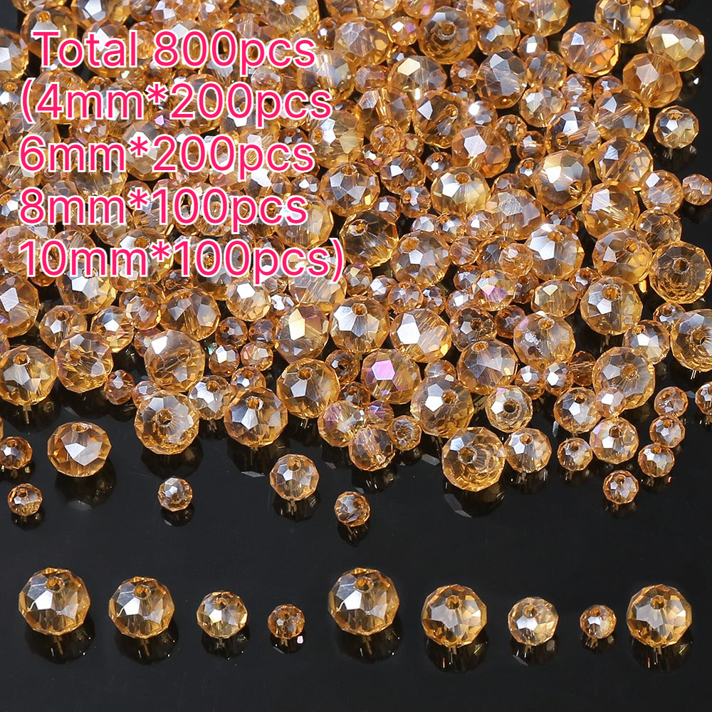 800pcs Sparkling Artificial Crystal Beads Set