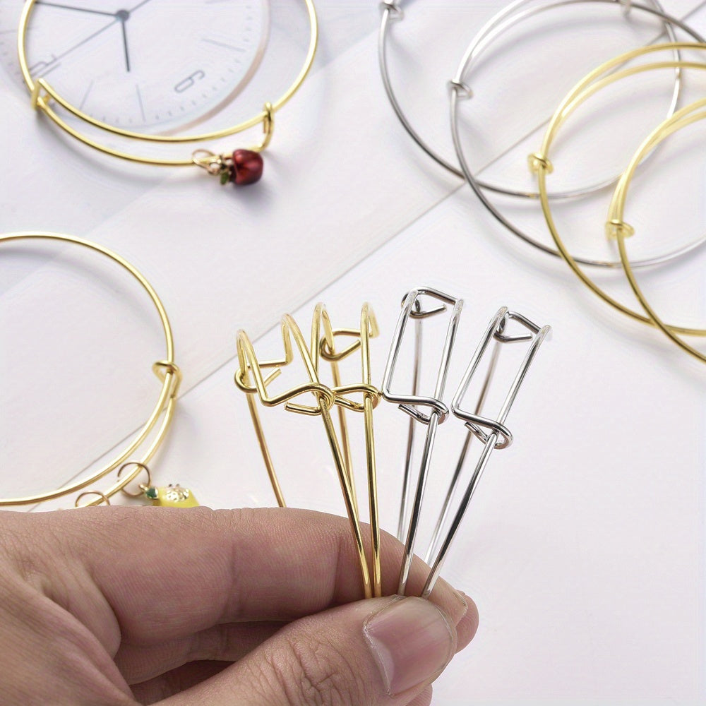 60-Piece Gold & White K Basic Bangle Bracelet Set