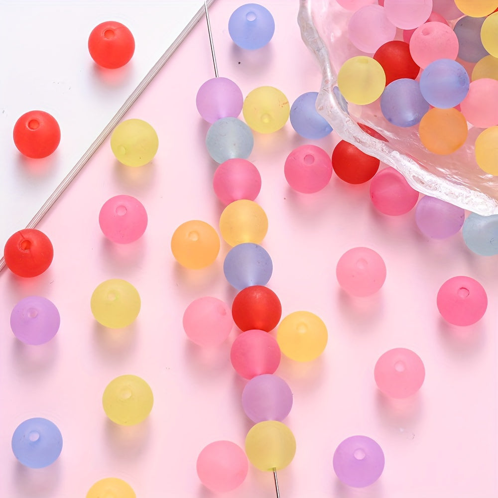 Frosted Acrylic Round Beads
