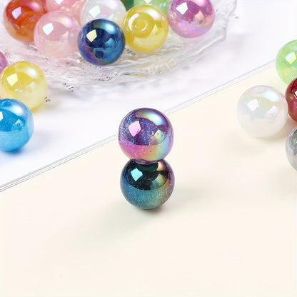 5PCS 16mm Glitter Resin Spacer Bead Set