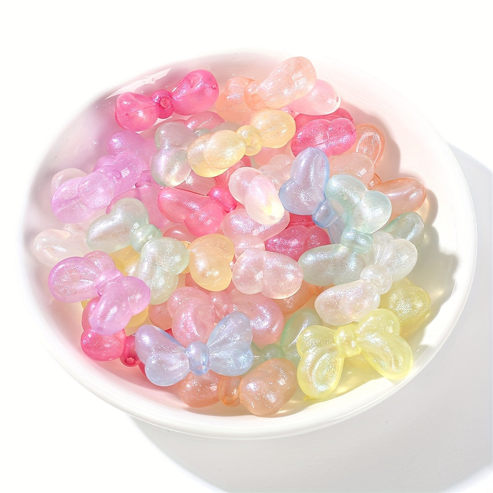 20pcs/set 16x27mm Glow-in-the-Dark Bowknot Beads