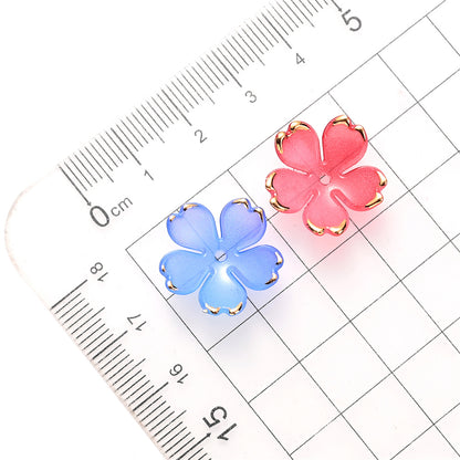 201pcs/set Acrylic Gold Border Flower Beads