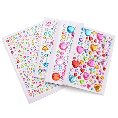 Acrylic Rhinestone Rainbow Self-Adhesive Stickers