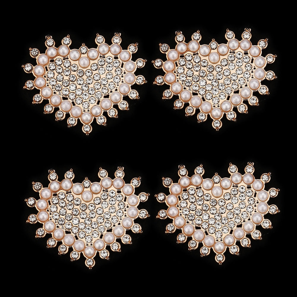 Stylish Acrylic Pearl and Rhinestone Flatback Embellishments