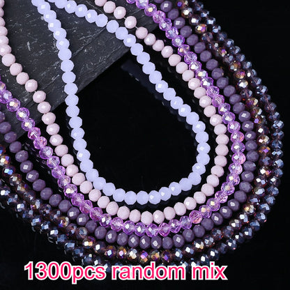 Colorful Crystal Faceted Spacer Beads Set