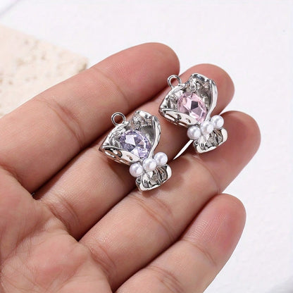 Bouquet Rhinestone Alloy Pendants