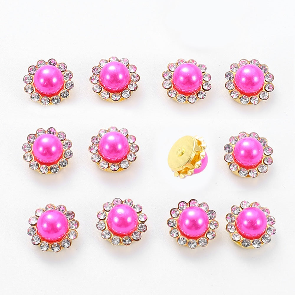 Flower Rhinestone Pearl Cabochons