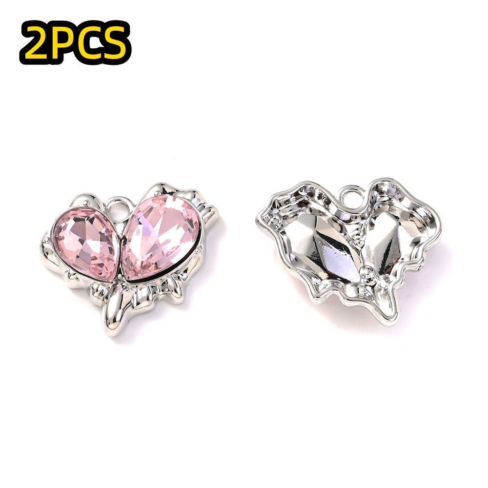 Heart Rhinestone Pendant Set