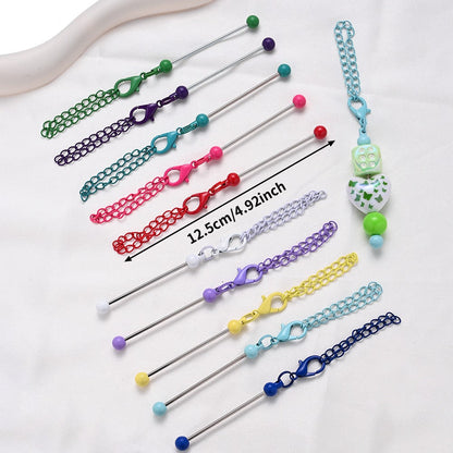 Metal Beaded Keychain Rods