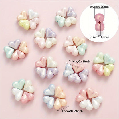 Macaron Heart Acrylic Beads