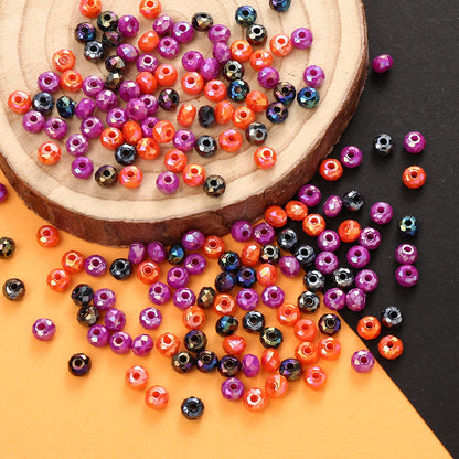 2000pcs 6mm Halloween Acrylic Faceted Wheel Beads