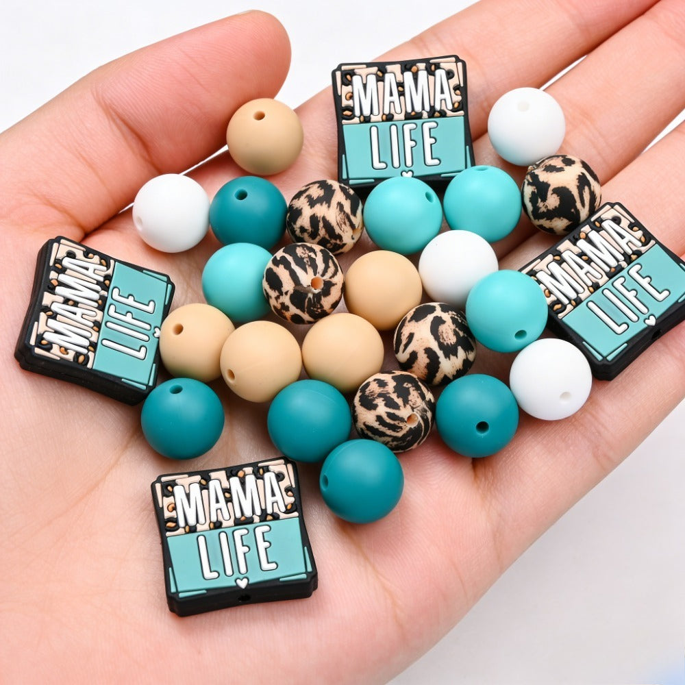 25/30pcs Mother's Day Sunflower Silicone Bead Set