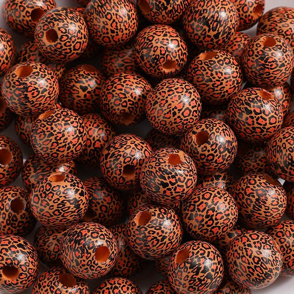 Patterned Wooden Large Hole Spacer Beads