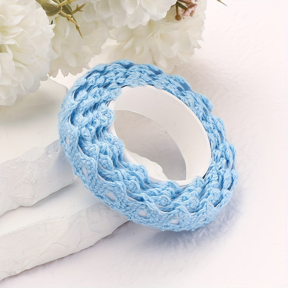 1 Roll 1.8cm Embroidered Lace Trim Ribbon