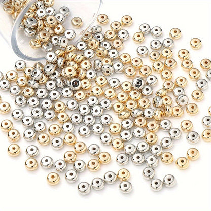 100PCS 7mm Bright Round CCB Spacer Bead Set