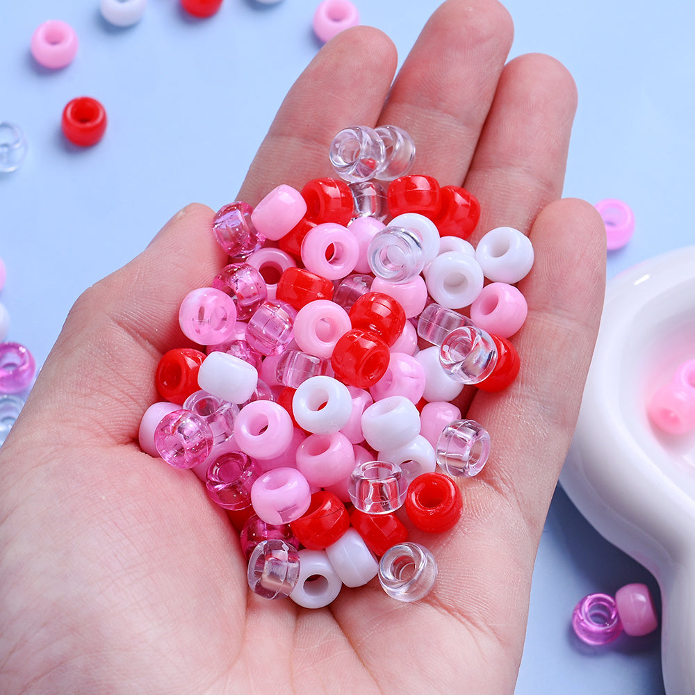 Pink Acrylic Pony Beads