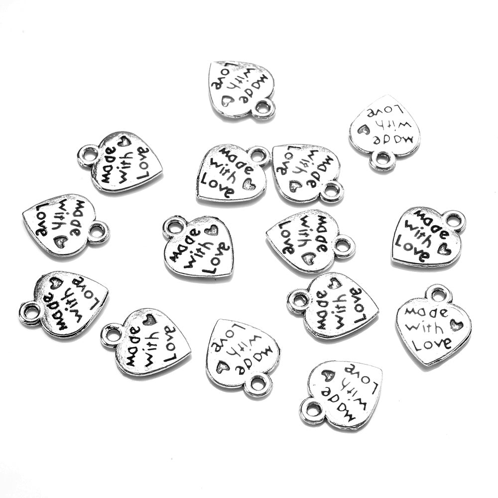 Retro Heart Alloy Pendants