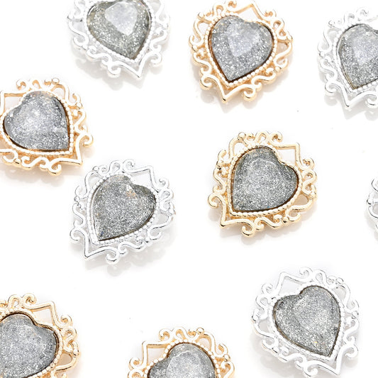 10PCS Sparkling Rhinestone Zinc Alloy Pendant Set