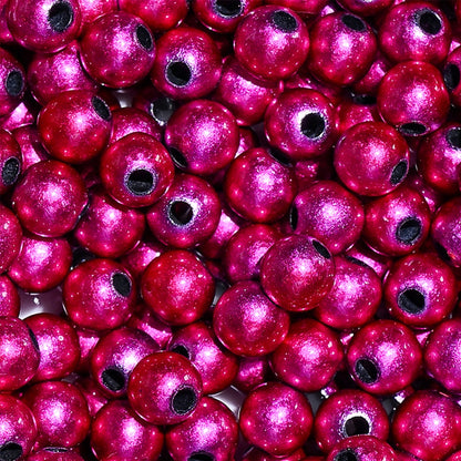 50/100/200pcs 8/10/12mm Colorful Round Acrylic Glossy Beads